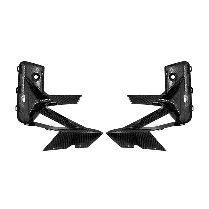 SooQoo BMW X3M F97 & X4M F98 LCI Front Canards In Gloss Pre Preg Carbon Fibre (Facelift 2022+)