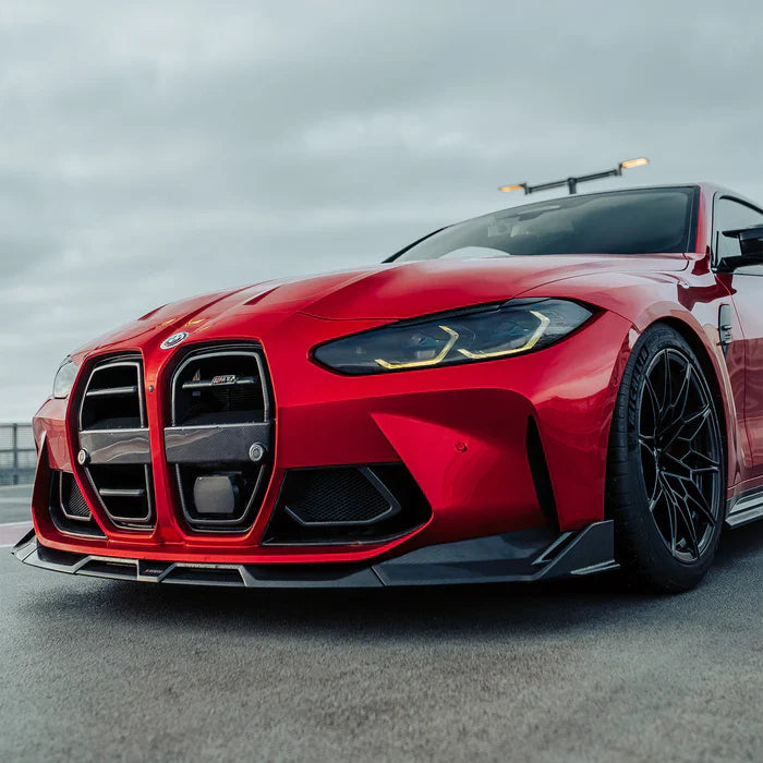 SooQoo BMW G80 M3 G82 M4 Front Splitter In Gloss Carbon Fibre