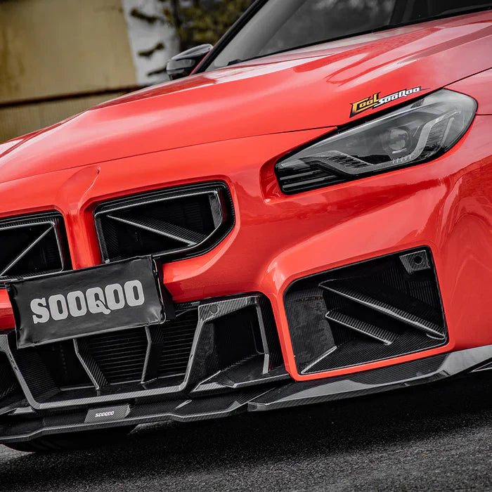 SooQoo BMW G87 M2 SQ-B Front Splitter In Gloss Carbon Fibre