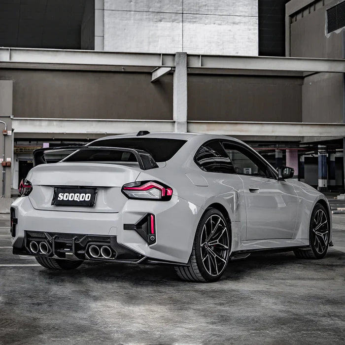 SooQoo BMW G87 M2 Rear Diffuser In Gloss Carbon Fibre