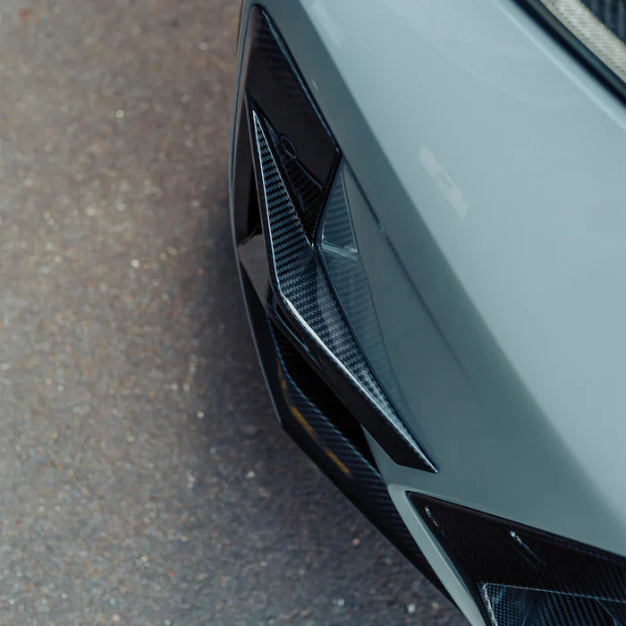 SooQoo BMW X3M F97 & X4M F98 LCI Front Canards In Gloss Pre Preg Carbon Fibre (Facelift 2022+)