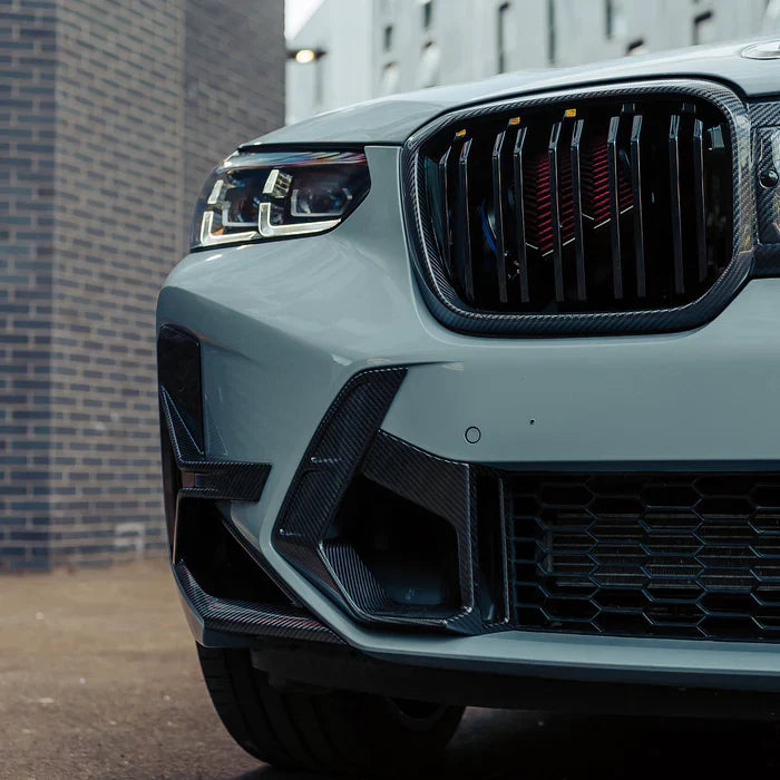 SooQoo BMW X3M F97 & X4M F98 LCI Front Ducts In Gloss Pre Preg Carbon Fibre (Facelift 2022+)