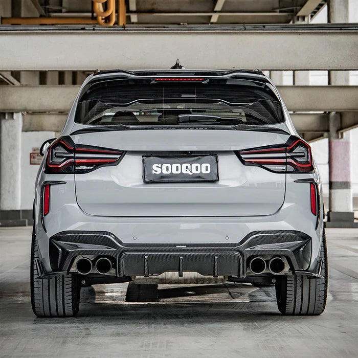 SooQoo BMW F97 X3M SQ Roof Spoiler In Gloss Pre Preg Carbon Fibre (2019+)