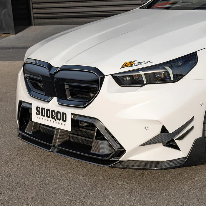 SooQoo BMW G90 & G99 M5 SQ Central Front Bumper Trim In Gloss Carbon Fibre