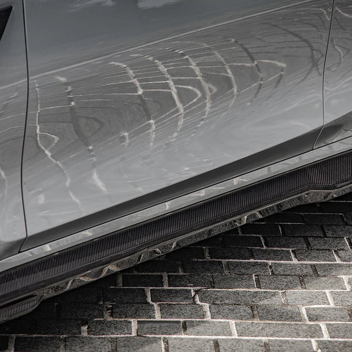 SooQoo BMW G80 G81 M3 Side Skirts In Gloss Carbon Fibre