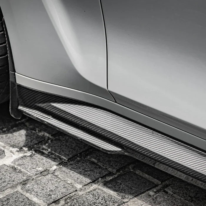 SooQoo BMW G80 G81 M3 Side Skirts In Gloss Carbon Fibre