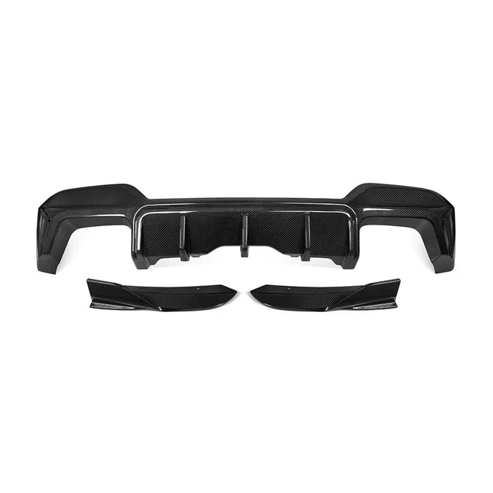 SooQoo BMW F97 X3M LCI SQ 3 Piece Rear Diffuser In Gloss Pre Preg Carbon Fibre (Facelift 2022+)